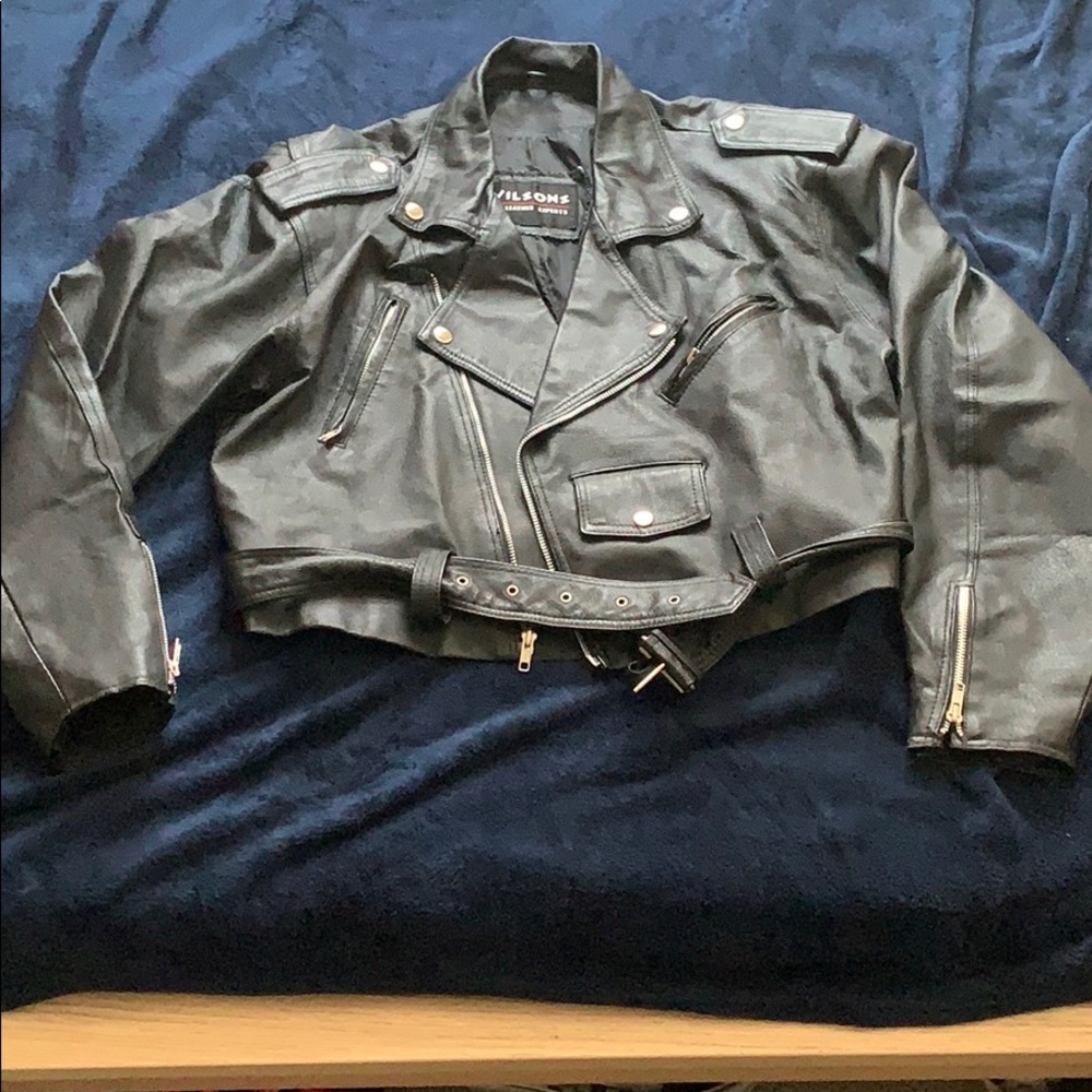 Biker leather jacket
